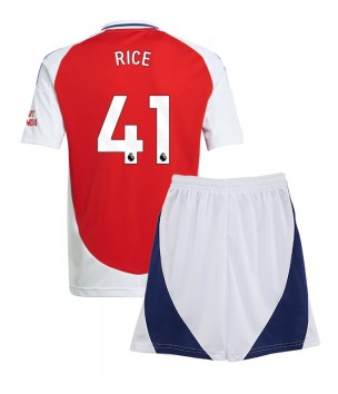 Billiga Arsenal Declan Rice #41 Hemmatröja Barn 2024-25 Kortärmad (+ Korta byxor)